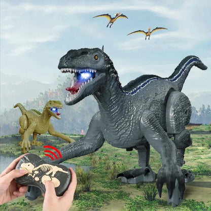 Remote Control RC Velociraptor Dinosaur with Sound & Lights