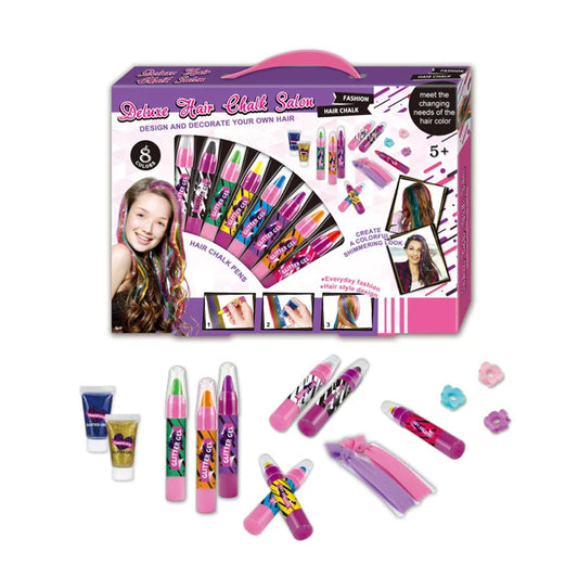 Girls Deluxe Hair Chalk Salon Set