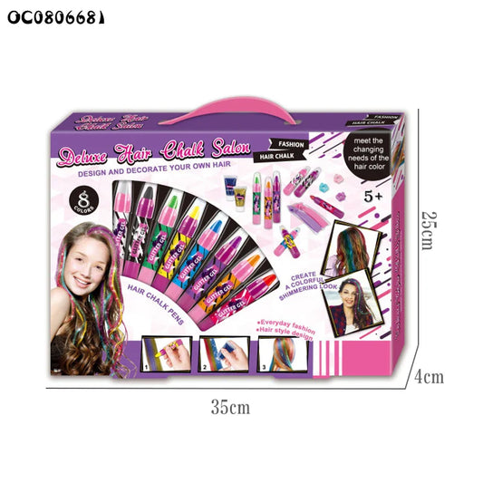 Girls Deluxe Hair Chalk Salon Set