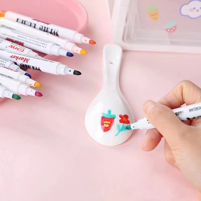 Water Floating Pen Magical Ink Pens with Spoon Floating Color Water Painting Floating Chalk Art Graffiti Drawing Set for Kids