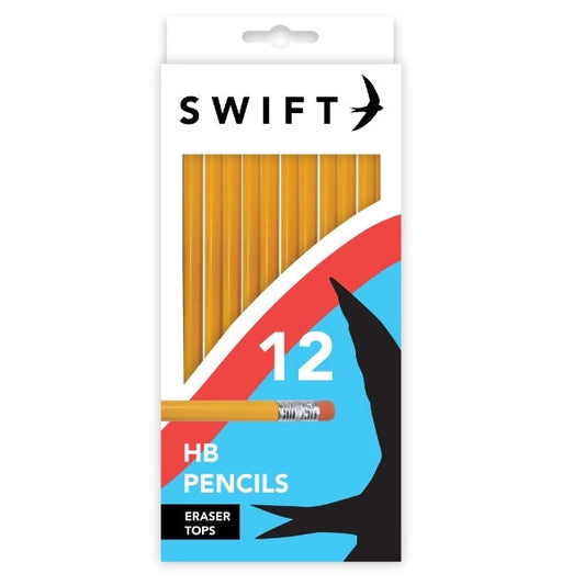 12 Pack HB Pencils With Eraser Tops Students Home P3081 A