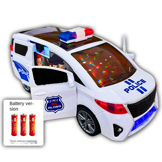 Light Up Rotating Spinning Simulation Police Van Toy with Sounds