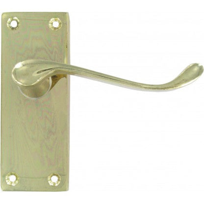 4" Vic Scroll Latch Handle Brassed 0923