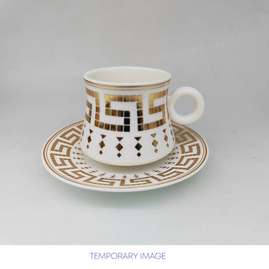 Durane Antico Tea Set 12pc White-Gold 175ml 10518