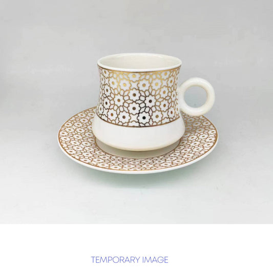 Durane Florette Tea Set 12pc White-Gold 200ml 10527