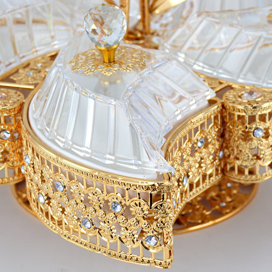 Durane Metal / Plastic Ornate Party Serving Tray Gold E0483-C Clamshell 55 x 46 cm 10679