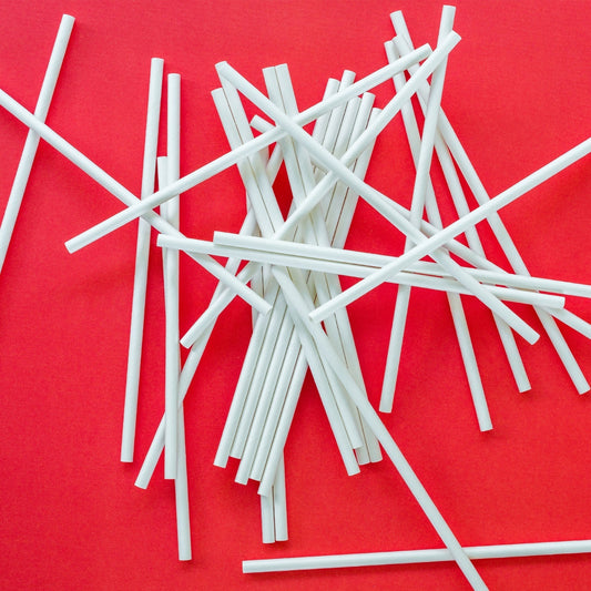 Durane Eco Paper Drinking Straws 6 x 197 mm Pack of 100 White 10811