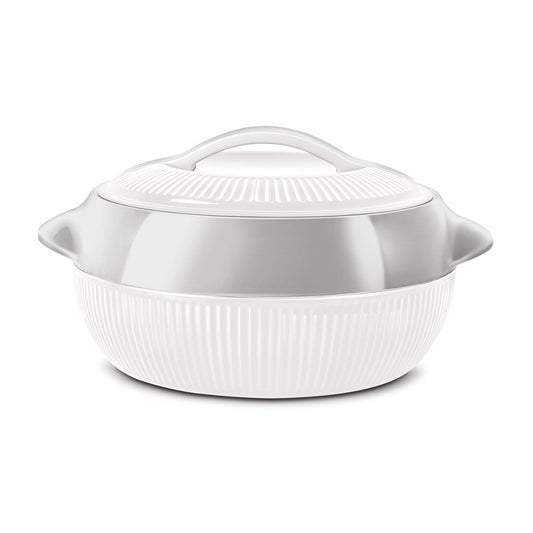 SQ Professional Fiesta Insulated Casserole Hot Pot Set of 3 White-Silver 8935
